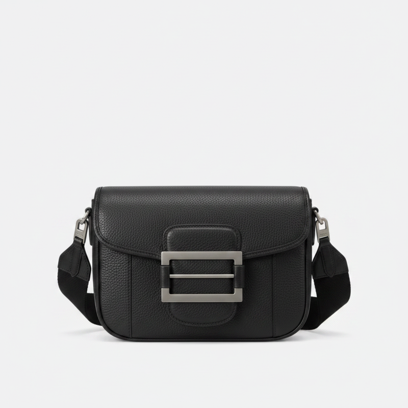 Leather Horsebit Shoulder Bag