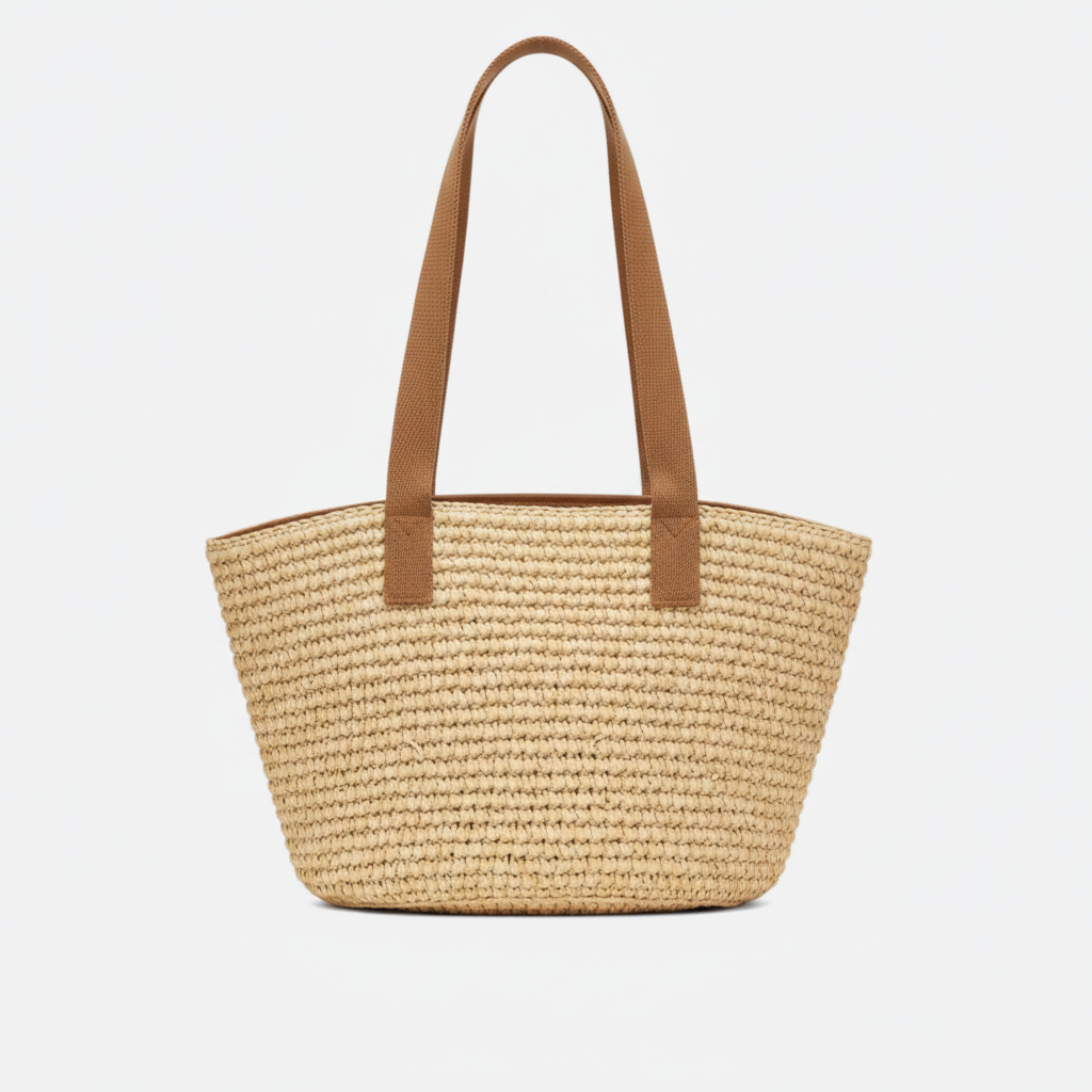 Raffia Basket Tote Bag